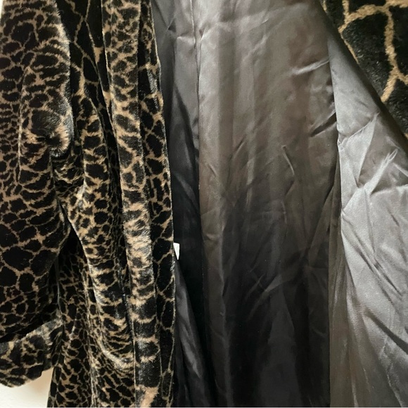 Penny Lane Style Women's Faux Fur Heavy Jacket Animal Print Brown Long Sleeve - Picture 8 of 16